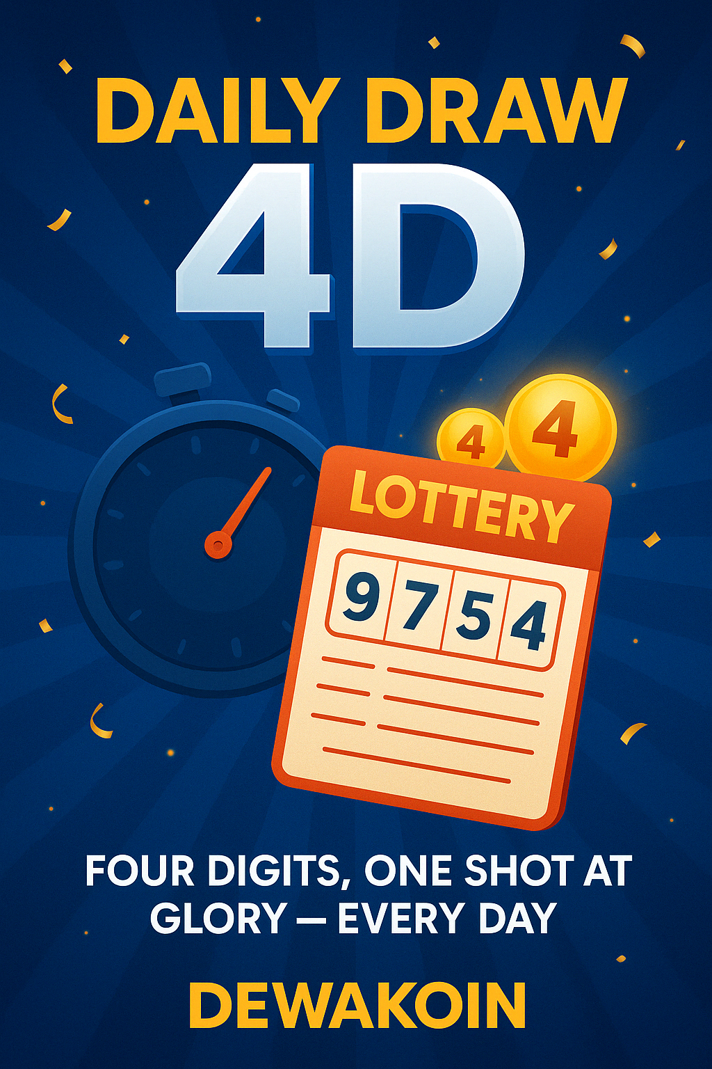 Daily Draw 4D by Dewakoin: Four Digits, One Shot at Glory—Every Day