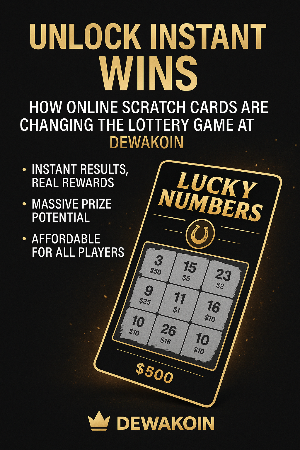 Unlock Instant Wins: How Online Scratch Cards Are Changing the Lottery Game at Dewakoin